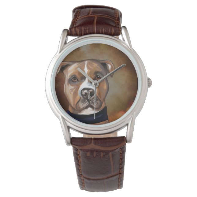 AMERIKANSK STAFFORDSHIRE TERRIER ARMBANDSUR (Framsida)