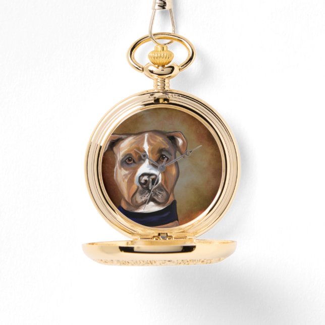 AMERIKANSK STAFFORDSHIRE TERRIER ARMBANDSUR (Framsida)