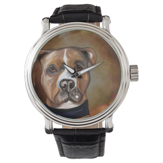 AMERIKANSK STAFFORDSHIRE TERRIER ARMBANDSUR (Framsida)
