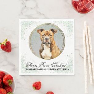Amerikansk Staffordshire Terrier Bröllokdukdukning Pappersservett