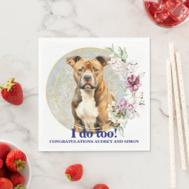 Amerikansk Staffordshire Terrier Bröllokduktyg Pappersservett