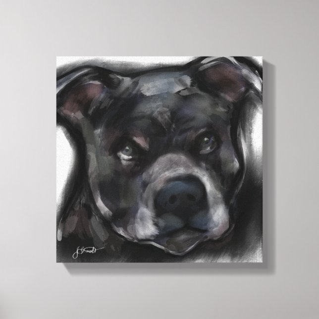 Amerikansk Staffordshire Terrier Canvastryck (Framsida)
