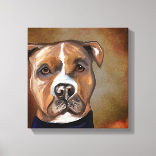 AMERIKANSK STAFFORDSHIRE TERRIER CANVASTRYCK (Framsida)