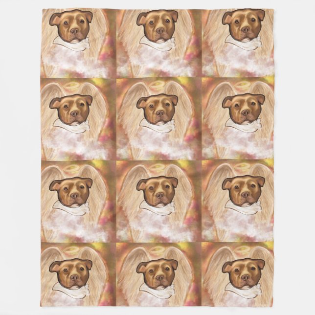 AMERIKANSK STAFFORDSHIRE TERRIER FLEECEFILT (Framsidan)