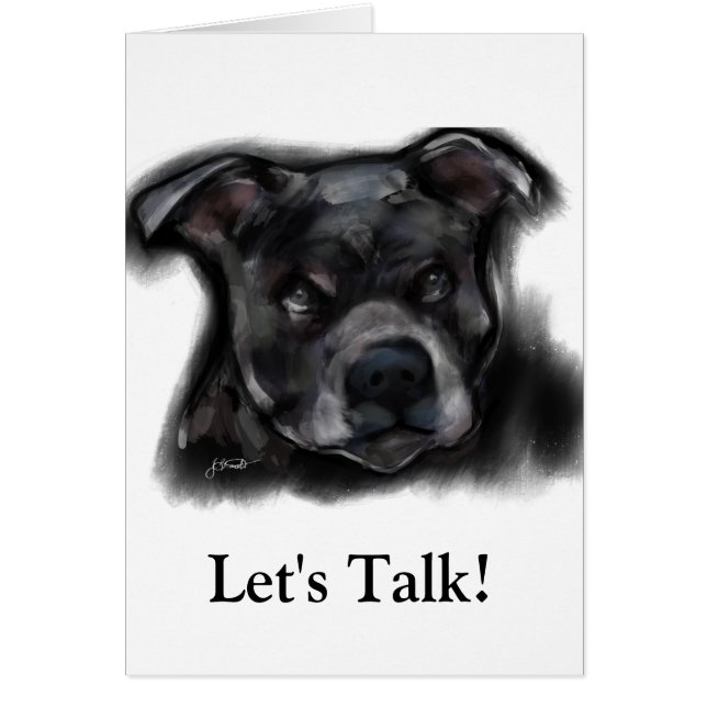 Amerikansk Staffordshire Terrier Hälsningskort (Framsidan)