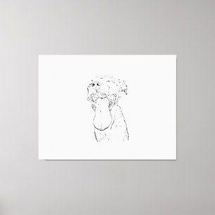 Amerikansk Staffordshire Terrier-illustration Canvastryck