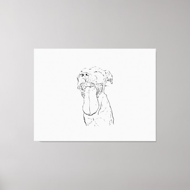 Amerikansk Staffordshire Terrier-illustration Canvastryck (Framsida)