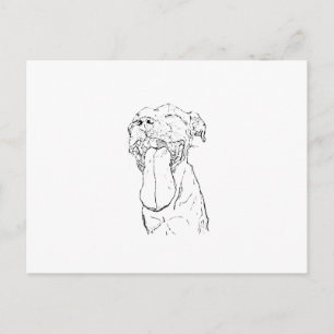Amerikansk Staffordshire Terrier-illustration Vykort