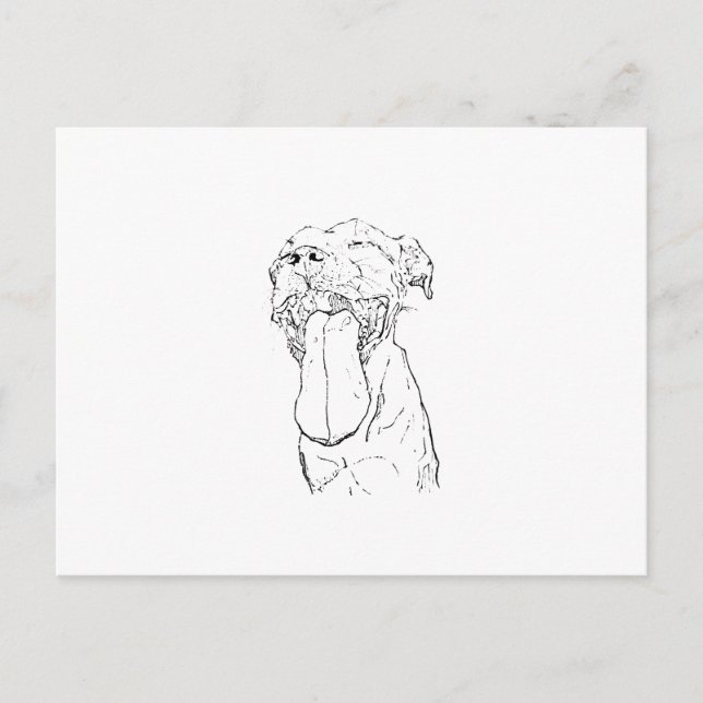 Amerikansk Staffordshire Terrier-illustration Vykort (Framsida)