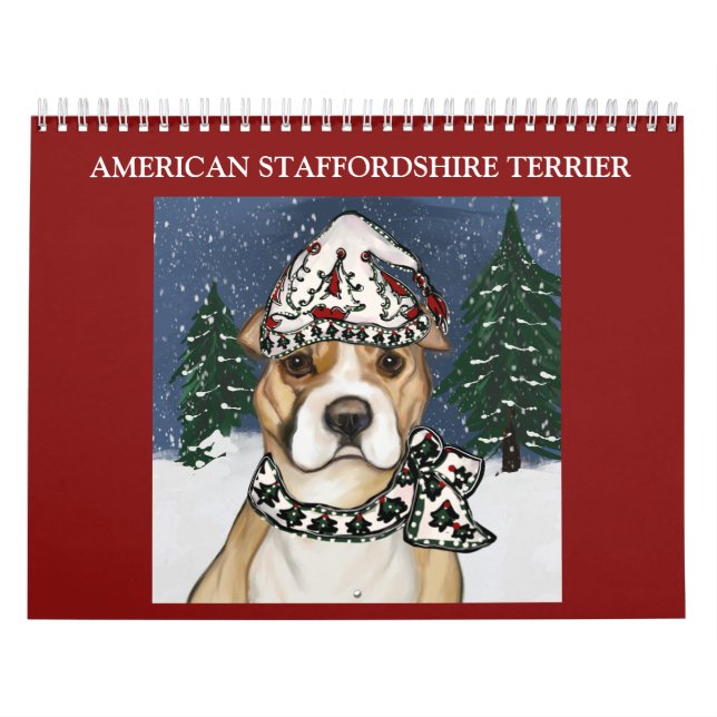 AMERIKANSK STAFFORDSHIRE TERRIER  KALENDER (Omslag)