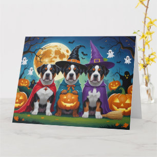 Amerikansk Staffordshire Terrier Pumpa Halloween R Kort