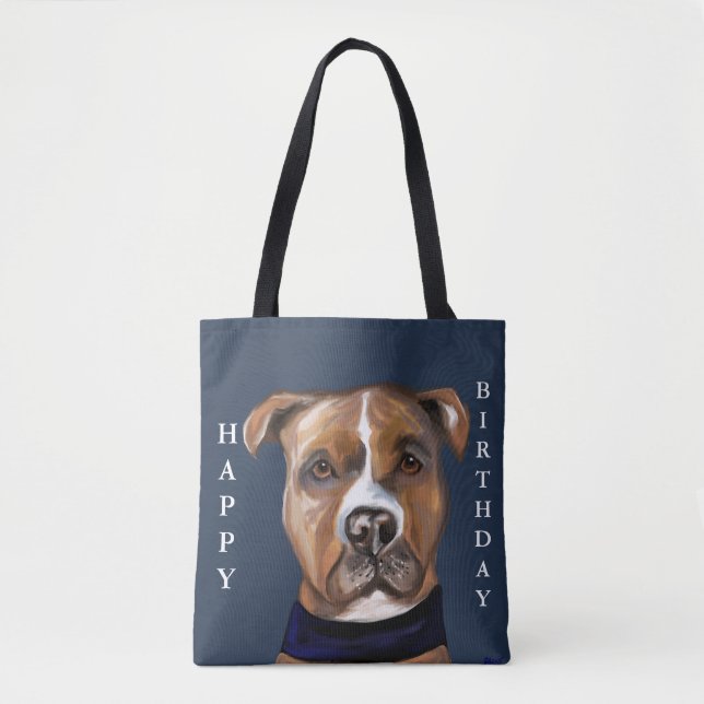 AMERIKANSK STAFFORDSHIRE TERRIER TYGKASSE (Framsida)