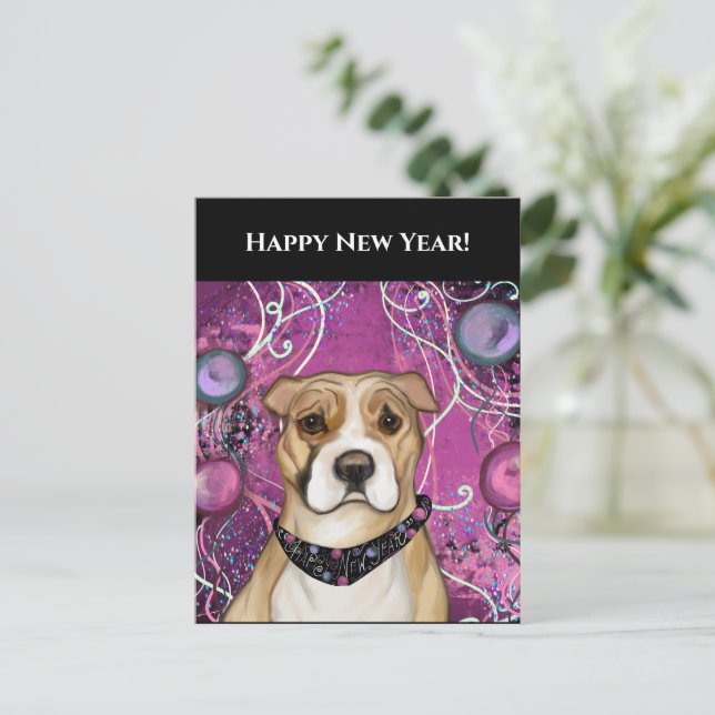 AMERIKANSK STAFFORDSHIRE TERRIER VYKORT (Stående Fram)