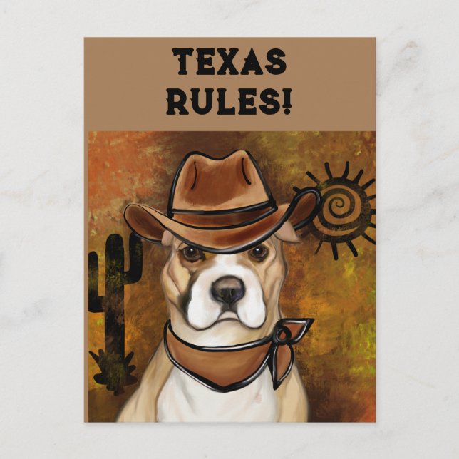 AMERIKANSK STAFFORDSHIRE TERRIER VYKORT (Framsida)