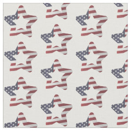 Amerikansk Stars och stripes Star Mönster Patrioti Tyg
