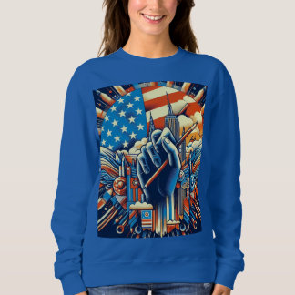 Amerikansk stil hoodie – USA trendig vardaglig klä T Shirt