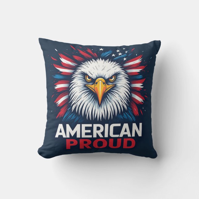 Amerikansk stolt USA-flagga Patriotisk present Kudde (Framsida)