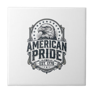 Amerikansk stolthet Eagle Vintage Patriotisk skjor Kakelplatta
