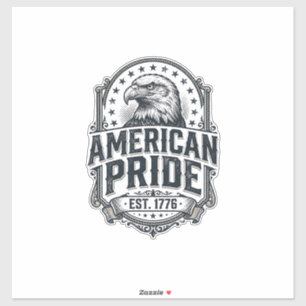 Amerikansk stolthet Eagle Vintage Patriotisk skjor Klistermärken