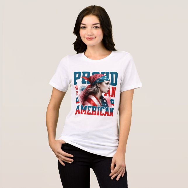 Amerikansk stolthet och skönhet t shirt (Framsida Full)