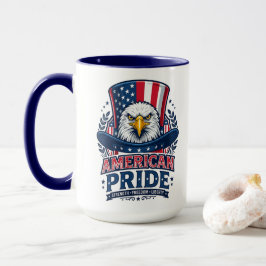 Amerikansk stolthet Skallig örn Patriotisk kaffemu Mugg