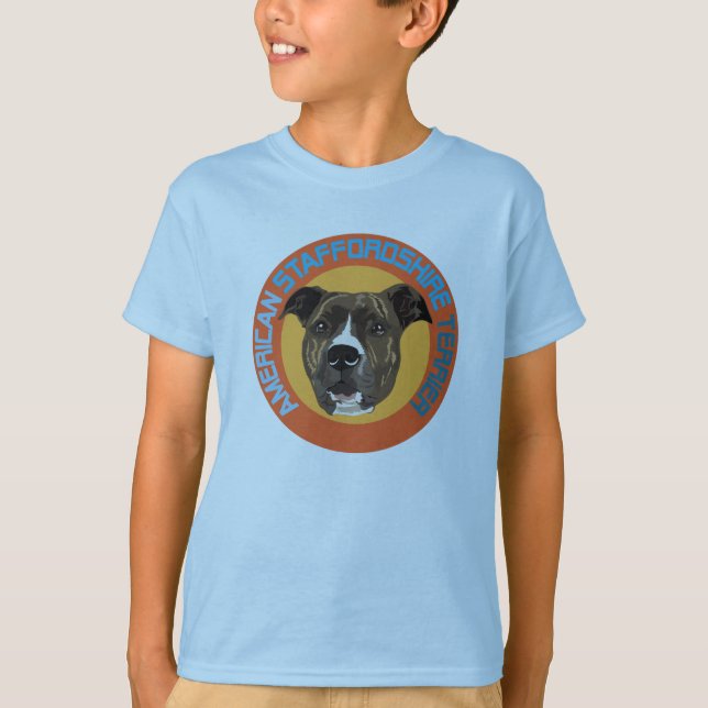 Amerikansk stoverdshire skräckare t-shirt (Framsida)
