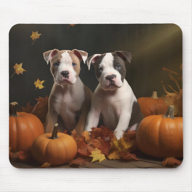 Amerikansk Stviddshire Puppy Autumn Delight Musmatta (Framsidan)