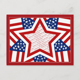Amerikansk Super Stjärna Foto Ram Vykort