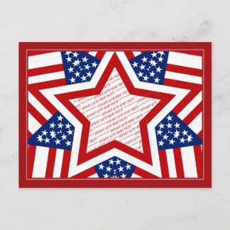 Amerikansk Super Stjärna Foto Ram Vykort