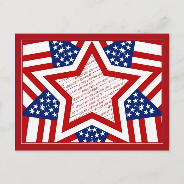 Amerikansk Super Stjärna Foto Ram Vykort (Framsida)