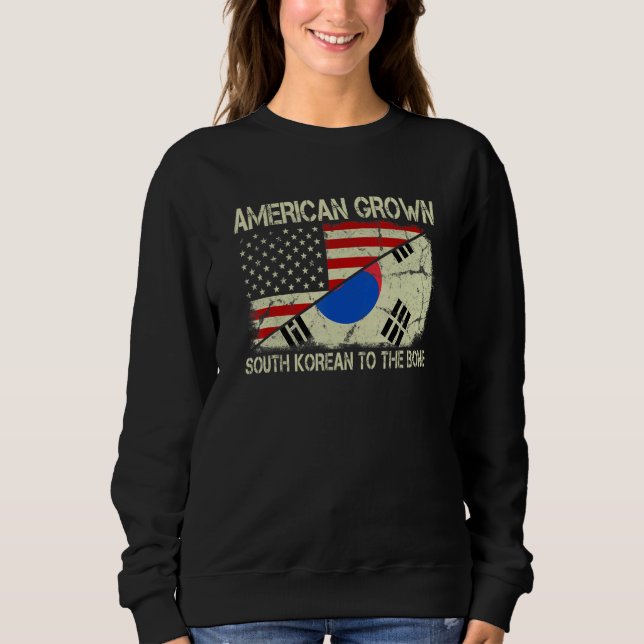 Amerikansk sydkoreansk odlad till benet USA Sydkor T Shirt (Framsida)