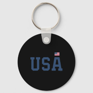 Amerikansk T-shirt Kvinnor Män Barn Patriotisk Ame Nyckelring