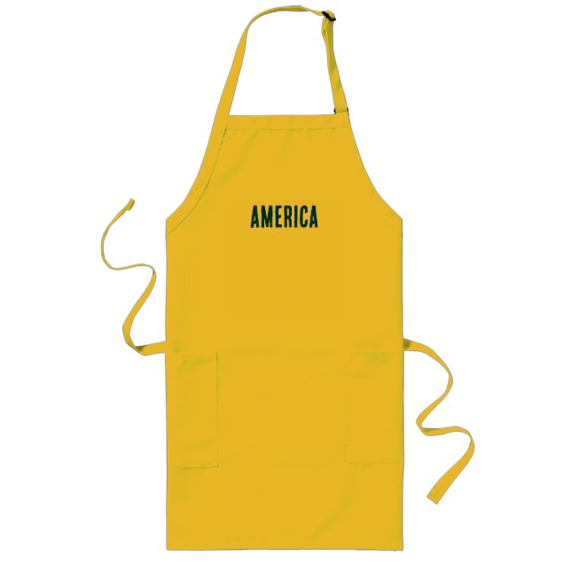 Amerikansk T-Shirt Långt Förkläde (Framsidan)