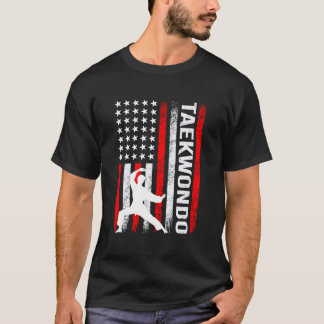 Amerikansk Taekwondo USA Flagga | Kampsport T Shirt