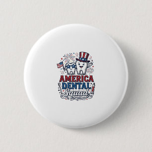 Amerikansk tandläkargrupp Patriotisk Tand Vektor D Knapp