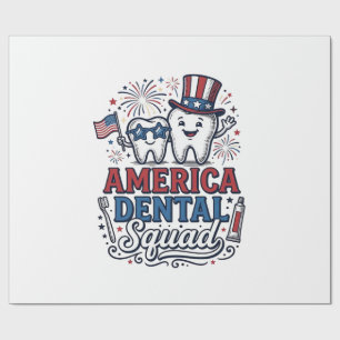 Amerikansk tandläkargrupp Patriotisk Tand Vektor D Presentpapper