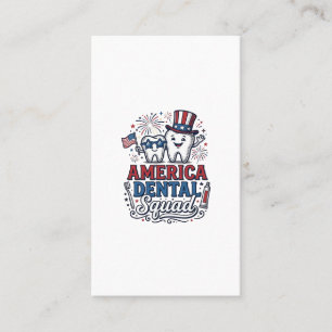 Amerikansk tandläkargrupp Patriotisk Tand Vektor D Visitkort