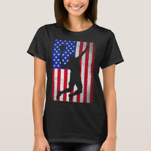 Amerikansk tennisflagga för män och kvinnor  t shirt