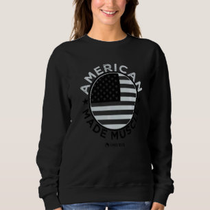Amerikansk Tillverkad Muskel Usa Flagga Patriotisk T Shirt