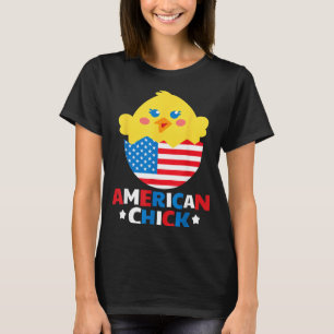 Amerikansk tjej rolig 4:e juli självständighetsdag t shirt