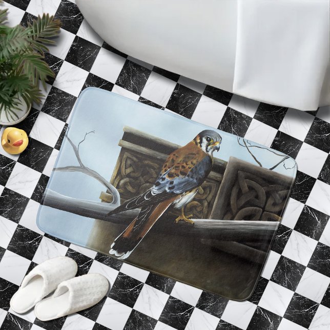 Amerikansk tornfalk Falk Celtisk knutkonst Vilda d Badrumsmatta (Skapare uppladdad)