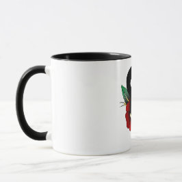 Amerikansk traditionell tattoblomma Kettlebell Mugg