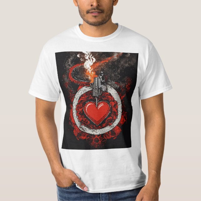 Amerikansk traditionell tatueringsdesign t shirt (Framsida)
