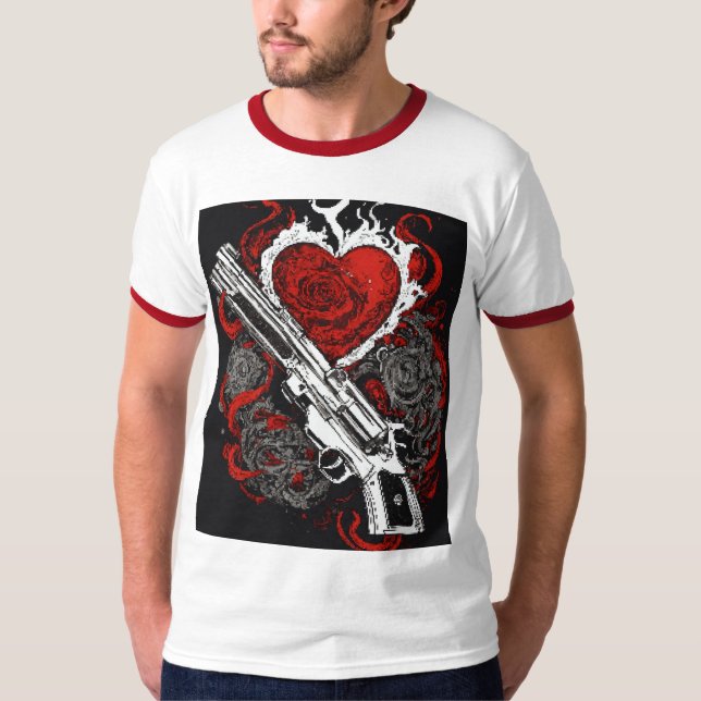 Amerikansk traditionell tatueringsdesign t shirt (Framsida)