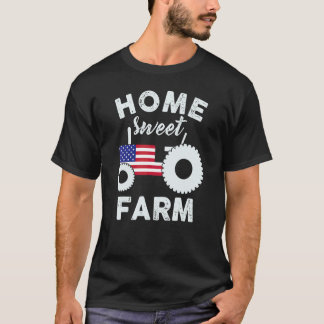 Amerikansk Traktor Bonde Land Häst Nötkreatur Ranc T Shirt