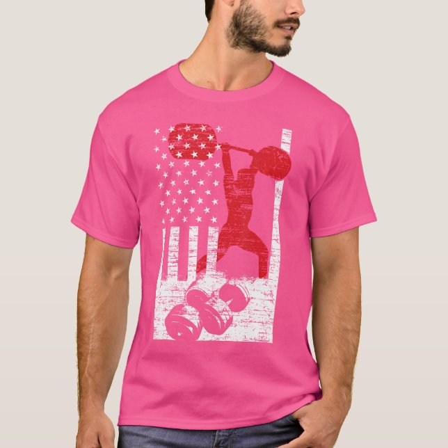 Amerikansk tyngdlyftning för OS T Shirt (Framsida)