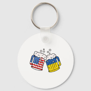 Amerikansk Ukraina Flagga Ölmugg Ukrainsk Kultur Nyckelring