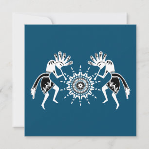 Amerikansk ursprungskultur - Sol Dancing Kokopelli Kort