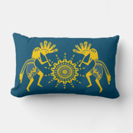 Amerikansk ursprungskultur - Sol Dancing Kokopelli Lumbarkudde