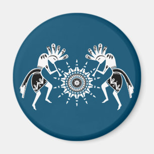 Amerikansk ursprungskultur - Sol Dancing Kokopelli Magnet